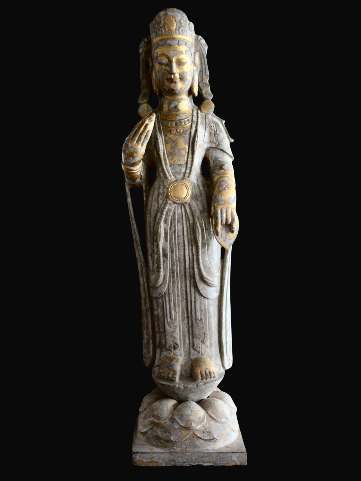 Buda y Bodhisattva en Piedra Tallada