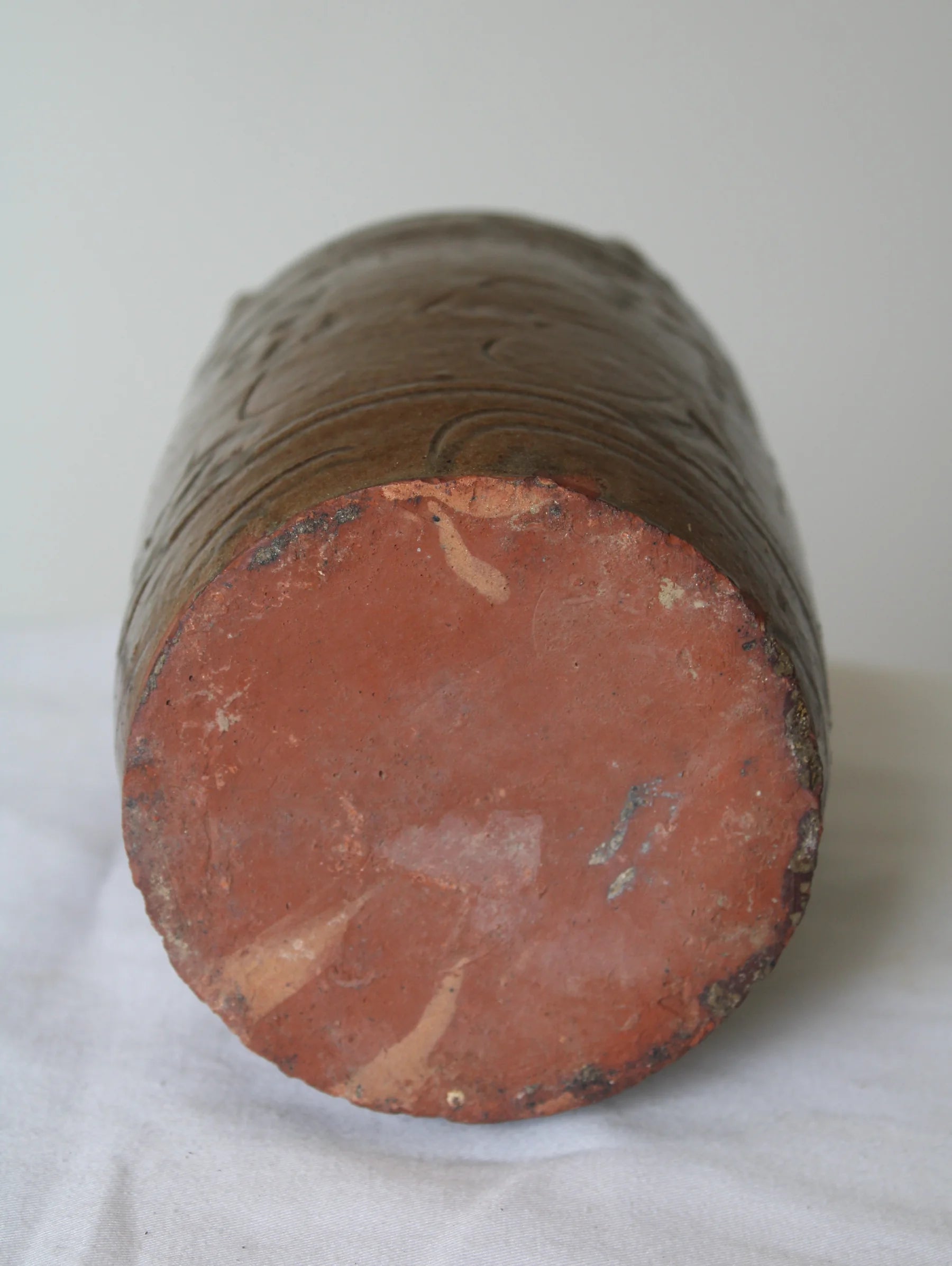 Jarra de vino de cerámica vidriada china del siglo XIX